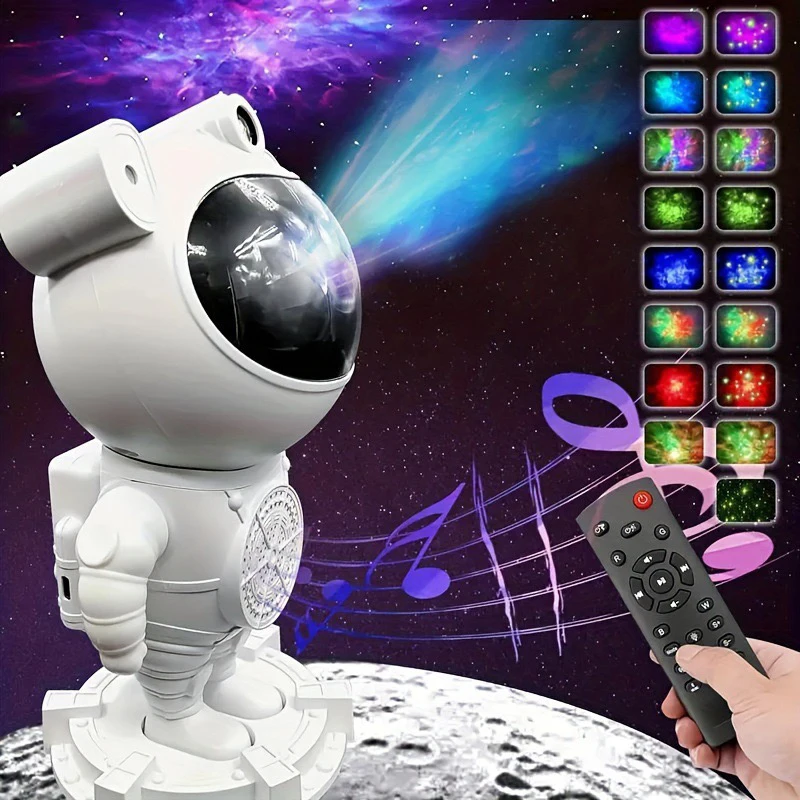 

Bluetooth Astronaut Speaker Projection Color Starry Sky Light White Noise Astronaut Laser Atmospheric Indoor Portable Light