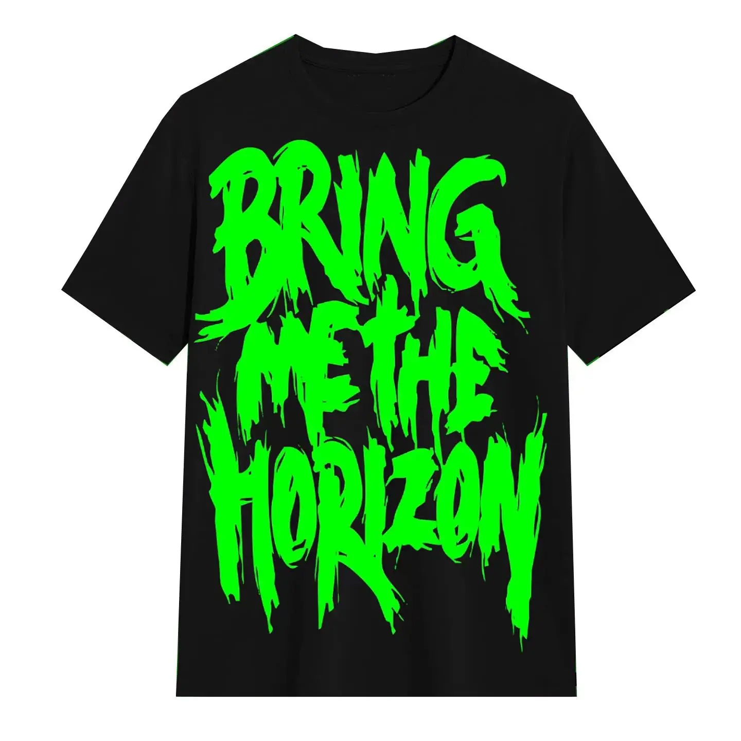 Rock Punk Vintage Gothic Rock Top Bring Me The Horizon Black Metal Anime Casual T-Shirt 2026 New Band Rock Logo Print T Shirts