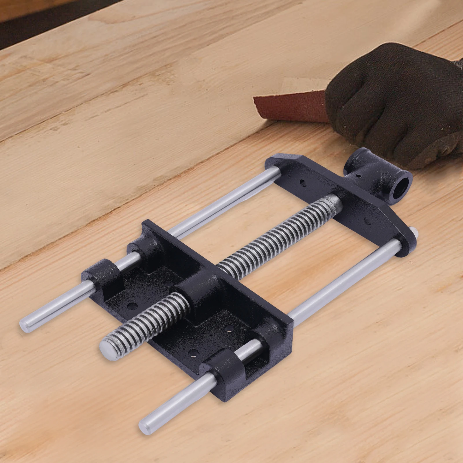 Fotografia 5: Morsa de Madeira para Marcenaria de 7 Polegadas, Grampo de Bancada para Desbaste Frontal, Grampo de Mesa Reforçado para Marcenaria, Força de Fixação Ajustável