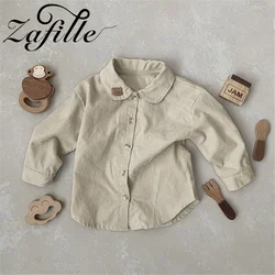 ZAFILLE Solid Shirts For Baby Boys Spring Autumn Kids Newborn Clothing 2024 Hot Sale Infant Boys Outfits Casual Toddler Baby Top