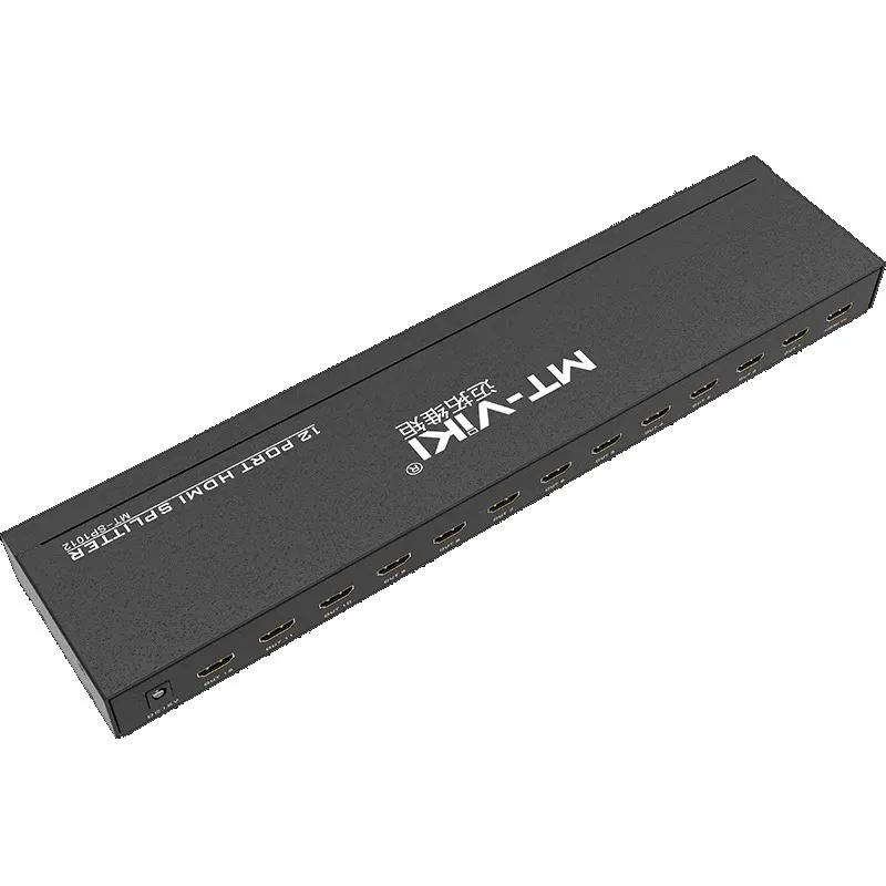4K 30Hz HDMI Splitter 1 in 12 Out,  1x12 1 Computer 12 Monitor + Power Adapter HDMI Splitter