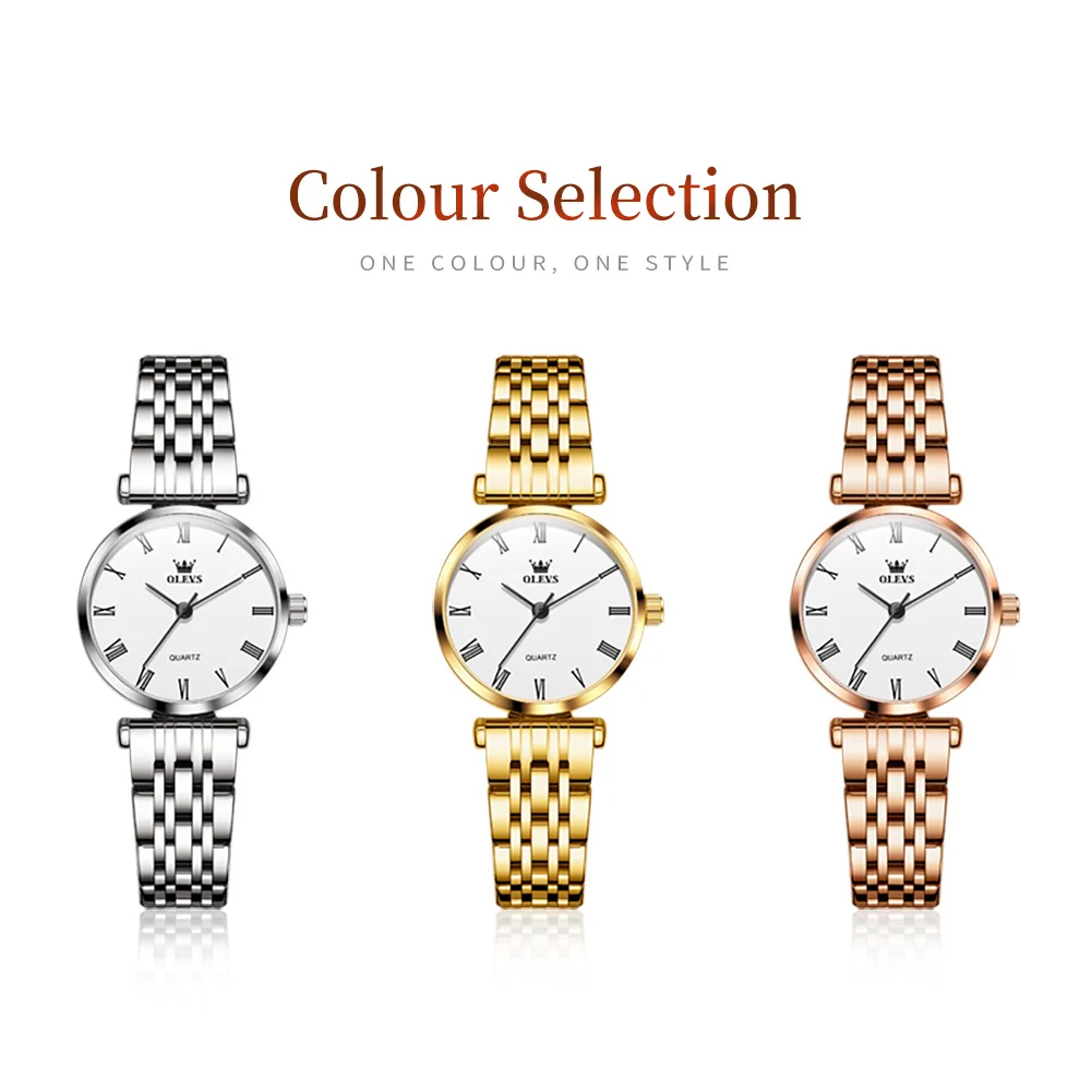 OLEVS 5592 Elegant Women\'s Watch High Quality Original Waterproof Stainless Steel Quartz Watch Classic Simple Dress Women Watch