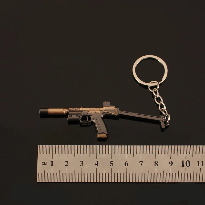 Resident Evil 8 Mini Shotgun Model Keychain V61 AK M1897 SA110 USM AI M1851 Revolver Alloy Key Ring Backpack Pendants