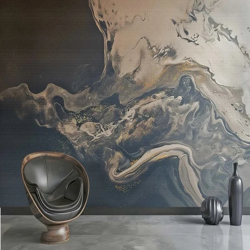 

Custom 3D Mural Wallpaper - Minimalist Chinese Style Ink Wall Art for Living Room TV Sofa Feature Wall Home Decor Wall Coverings