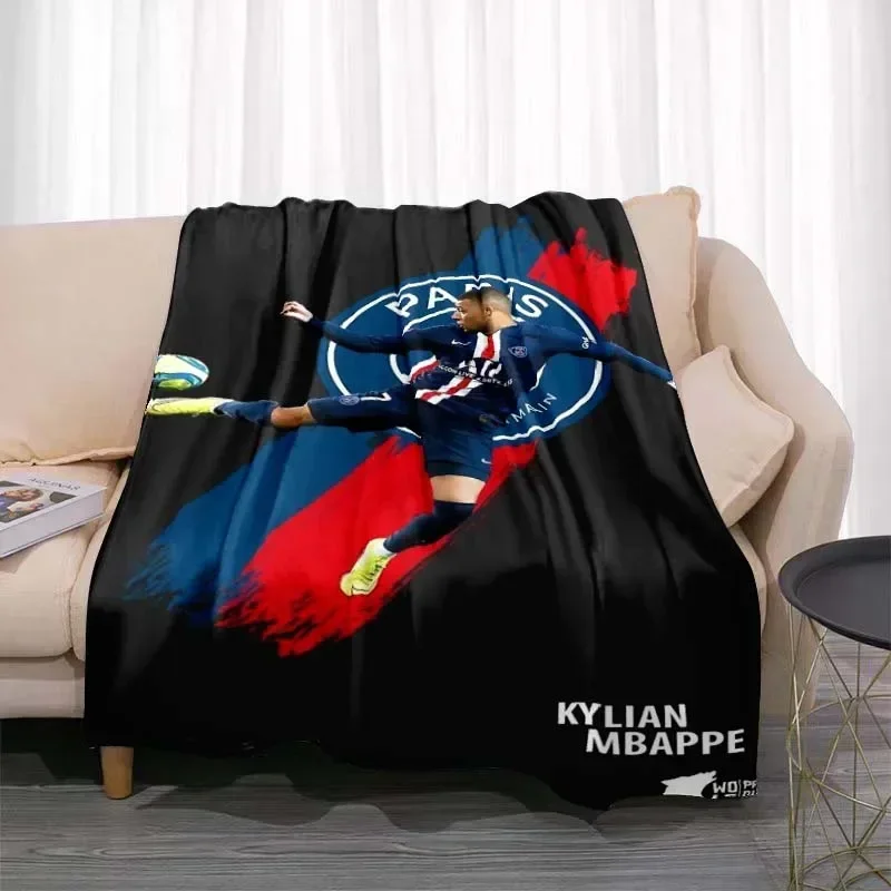 Kylian Mbappé Printed Blanket Leisure Sofa Blanket Home Travel Picnic Sheet Office Soft Air Conditioning Customizable Throw