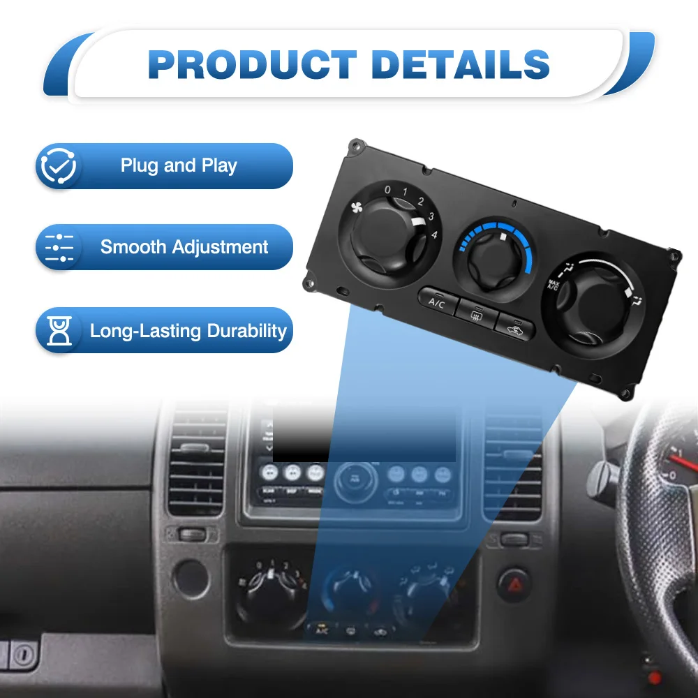 

Car A/C Air Conditioning Control Switch Panel 27510-EB700, 27510EB700 For Nissan Frontier NP300 Navara D40 4.0L V6 2.4L L4