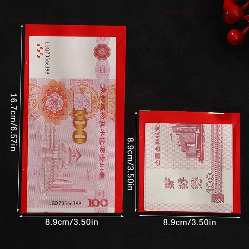 6Pieces 2024 New Year Red Envelopes Dragon Year Spring Festival Red Packet Lucky Money Packets Kids Cartoon Gift Bag