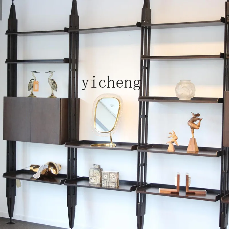 

b7- black walnut shelf, indomitable bookshelf, all solid wood partition decorative rack, entrance rack