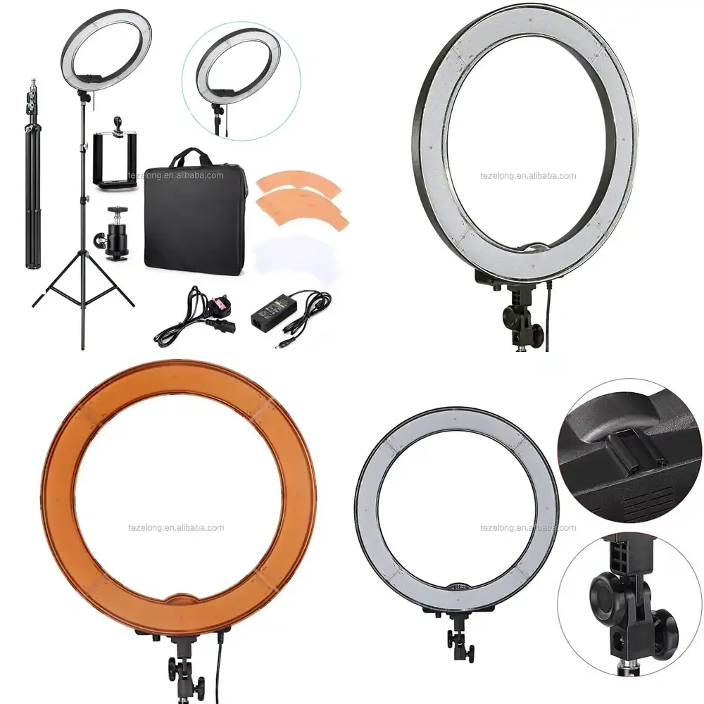 RL-18 DSLR Camera Photo Ring Light 55w 5500k Photography Equipment Stuio Flash Light Lamp Fluorescent Led Circle Light Lamp