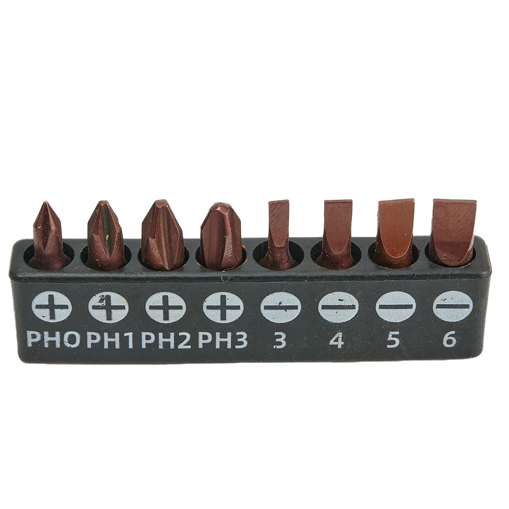 Worksite Reliable 8pc Magnetic PH/Torx Star Screwdriver Bits with Hex Shank and Magnetic Driver for Top Performance