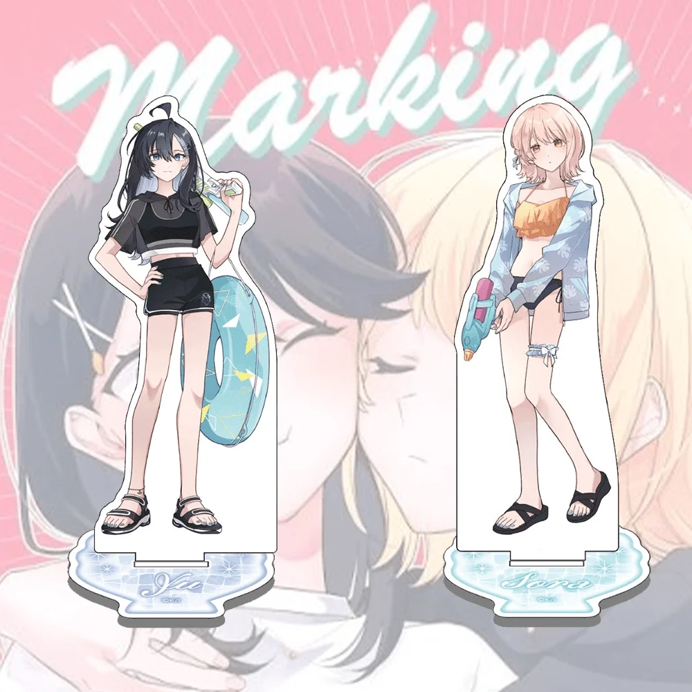 A Song for You to Howl Can't Defy the Lonely Girl Acrylic Stand Keychain Yuri GL Anime Figure Tabletop Ornament Desk Decor