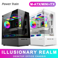 Power Train Illusionary Realm Computer Case M-ATX/Mini-ITX Desktop Game Chassis ATX Power Supply Support 240 Water Cooler