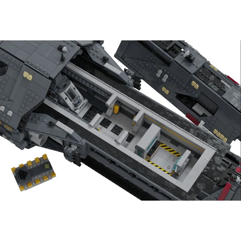 MOC-212004 Filmowe Ekscytujące Sceny Kosmiczne Wojny Statek Kosmiczny Model z Klocków Konstrukcyjnych 5404 Elementy Kreatywny Prezent Urodzinowy dla Chłopców