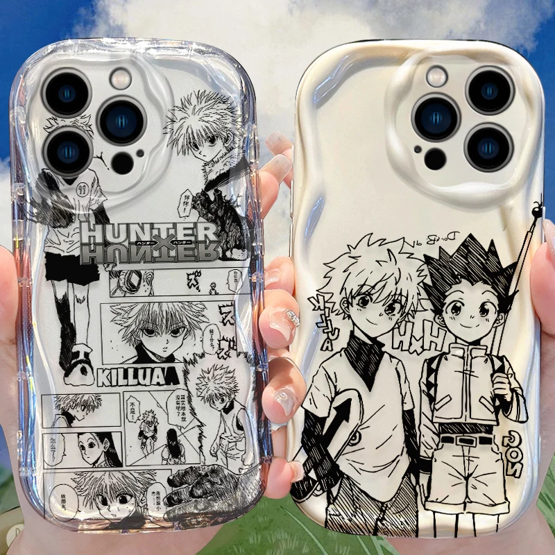 Funda Hunter Wave para iPhone 16 E 15 Pro Max 14 13 12 Mini 11 Pro Max XS X 8 7 Plus Fundas de silicona líquida suave a prueba de golpes Funda