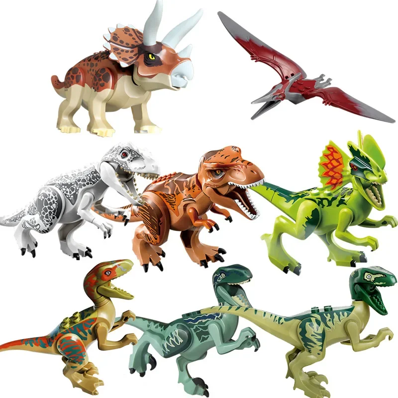 Jurassic dinosaur baby building block accessories gift assembling educational toys a variety of optional bagged children's toys.