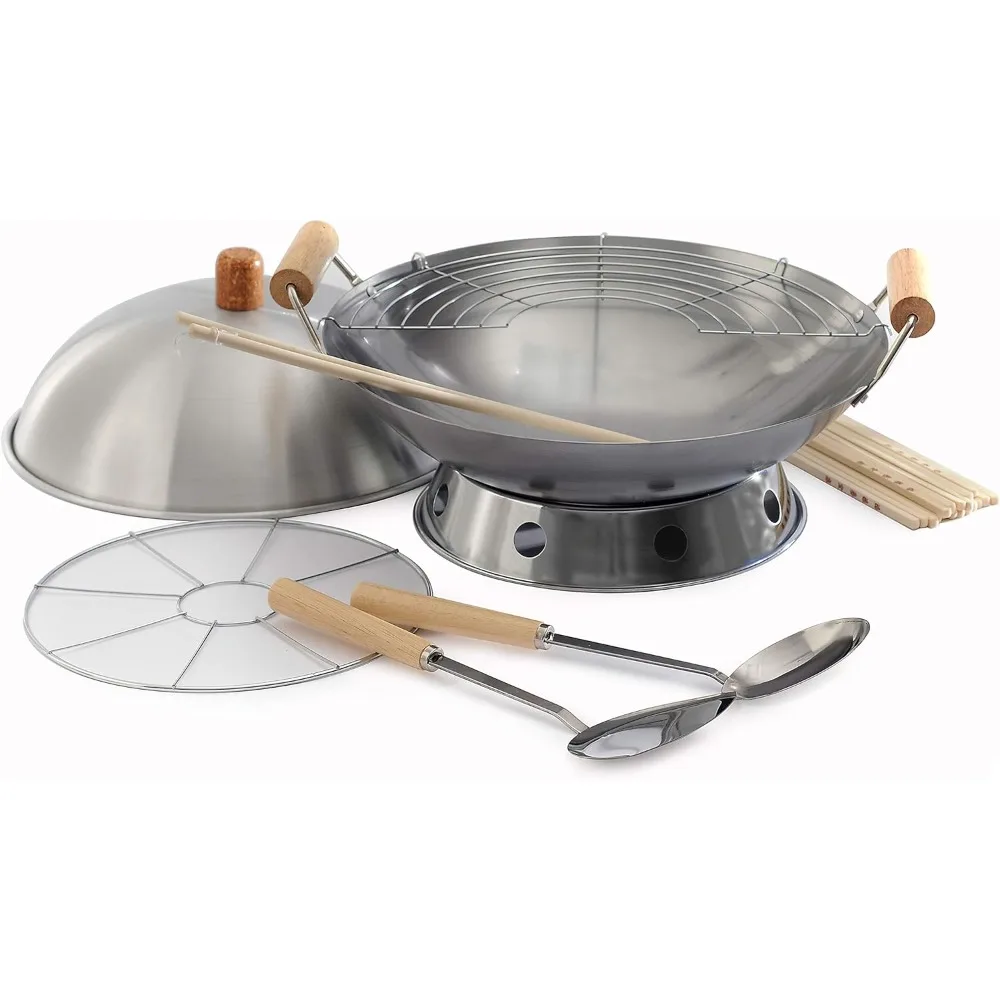 

Набор вок из 10 предметов, серебристый, 14 дюймов