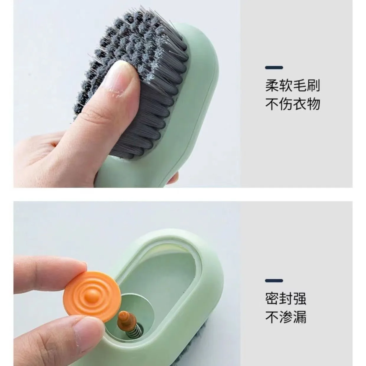 Multifunctional Liquid Shoe Brush Cleaners Automatic Soap Dispenser Clothes Cleaning Brushes Footwear Soft-Bristled Long Handle