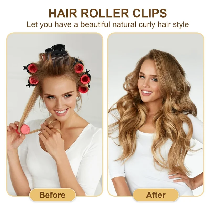 

B13C Replacement For Hair Curler Section Clips 24Pcs Hot Roller Claw For Hair Curling Styling For Women Girls