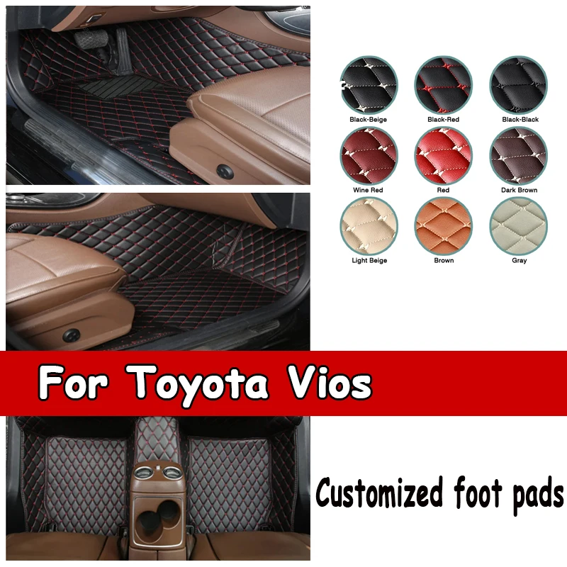 

Автомобильные коврики для Toyota Vios Yaris седан ATIV Limo XP150 2013 ~ 2022 Ковры Кожаный коврик Водонепроницаемый комплект напольных накладок Автомобильные аксессуары