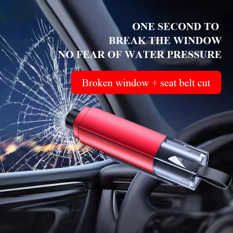 

Car Safety Hammer Emergency Escape Tool One Second Window Breaker Seatbelt Cutter Car Glass Breaker Life-Saving Emergency Artifa