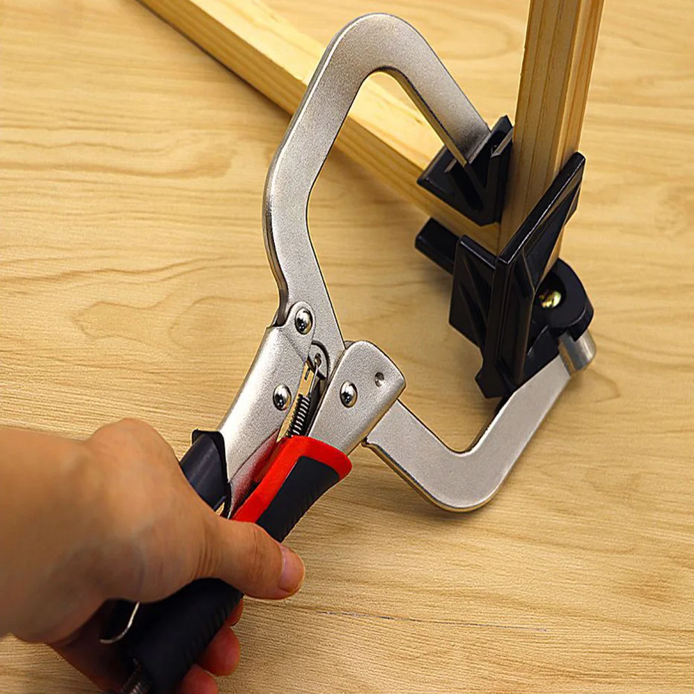 Imagem -03 - Carpintaria 90 Graus Ângulo Direito Braçadeira Quadro de Imagem Braçadeira Canto Clipe Fixo Punch Mounter Braçadeira Ferramentas Manuais 1pc