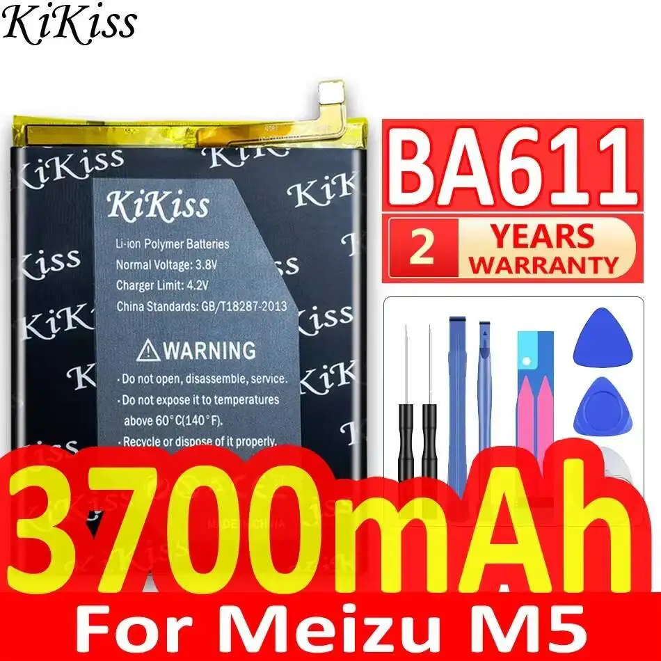 

Надежный блок питания BA611 3700 мАч, легкий для Meizu M5 M611H M611Q M611M, аккумулятор для мобильного телефона