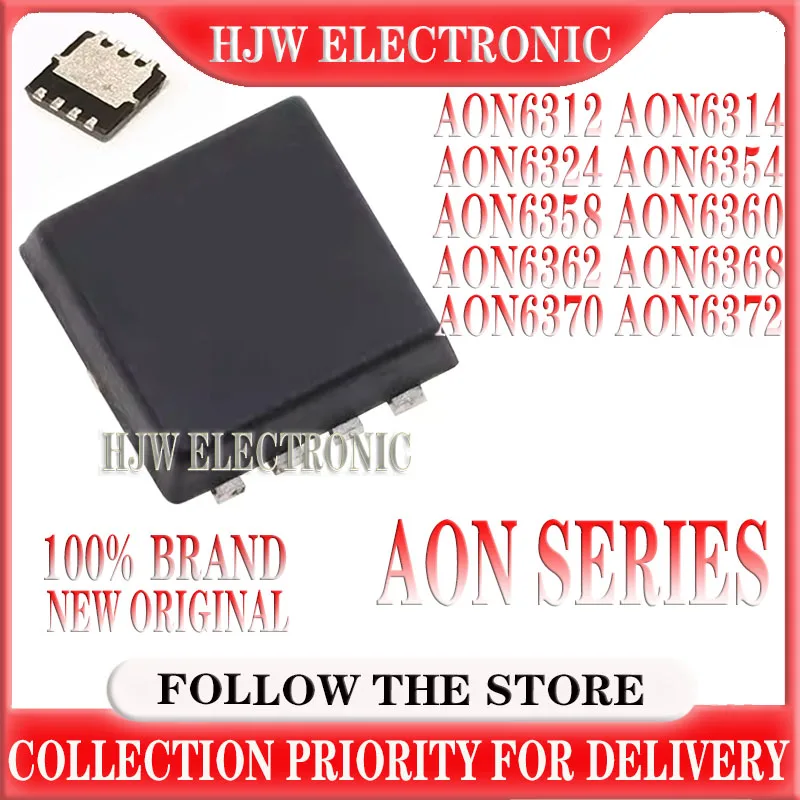 (5piece)100% New AON6312 AON6314 AON6324 AON6354 AON6358 AON6360 AON6362 AON6368 AON6370 AON6372 QFN-8 Chipset