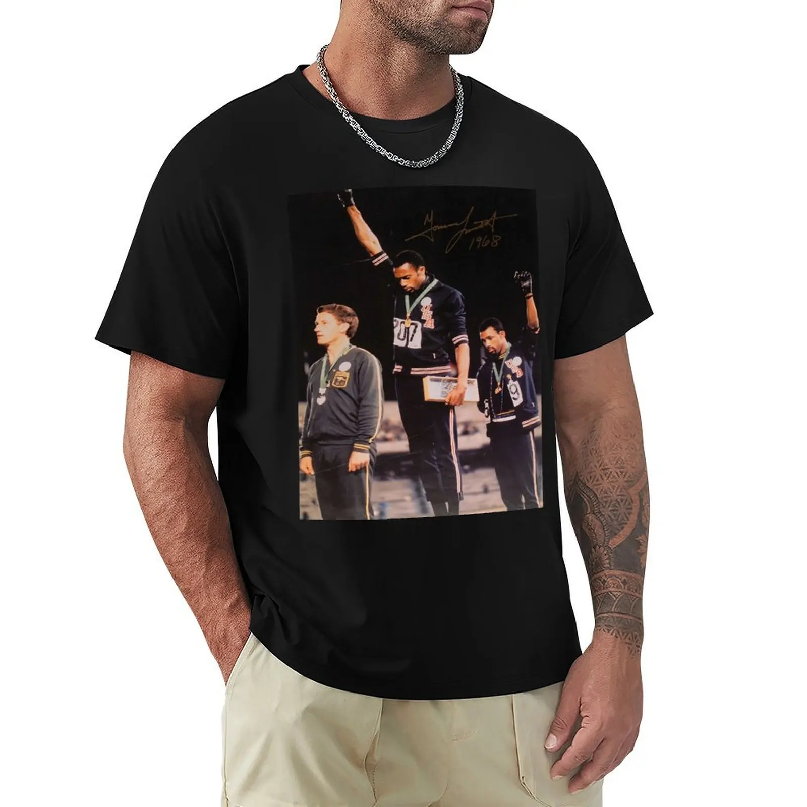

Tommie Smith and John Carlos T-Shirt graphic t shirt vintage oversized t shirt cotton t shirt men