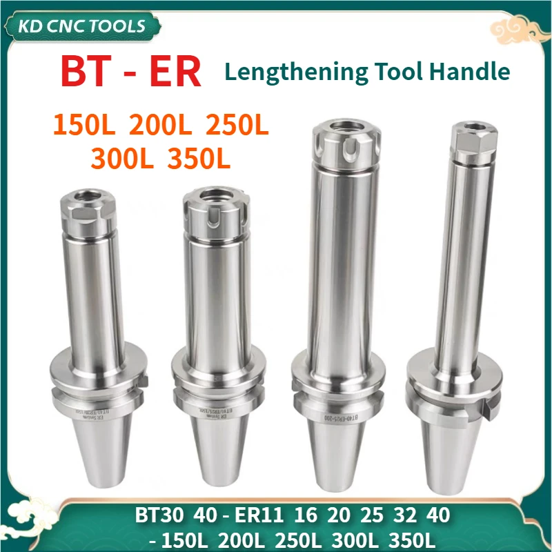 

BT30 BT40 lengthening tool handle 150L 200L 250L 300L ER11 ER16 ER20 ER32 ER40 cnc lathe tool holder and er collet chuck co-used