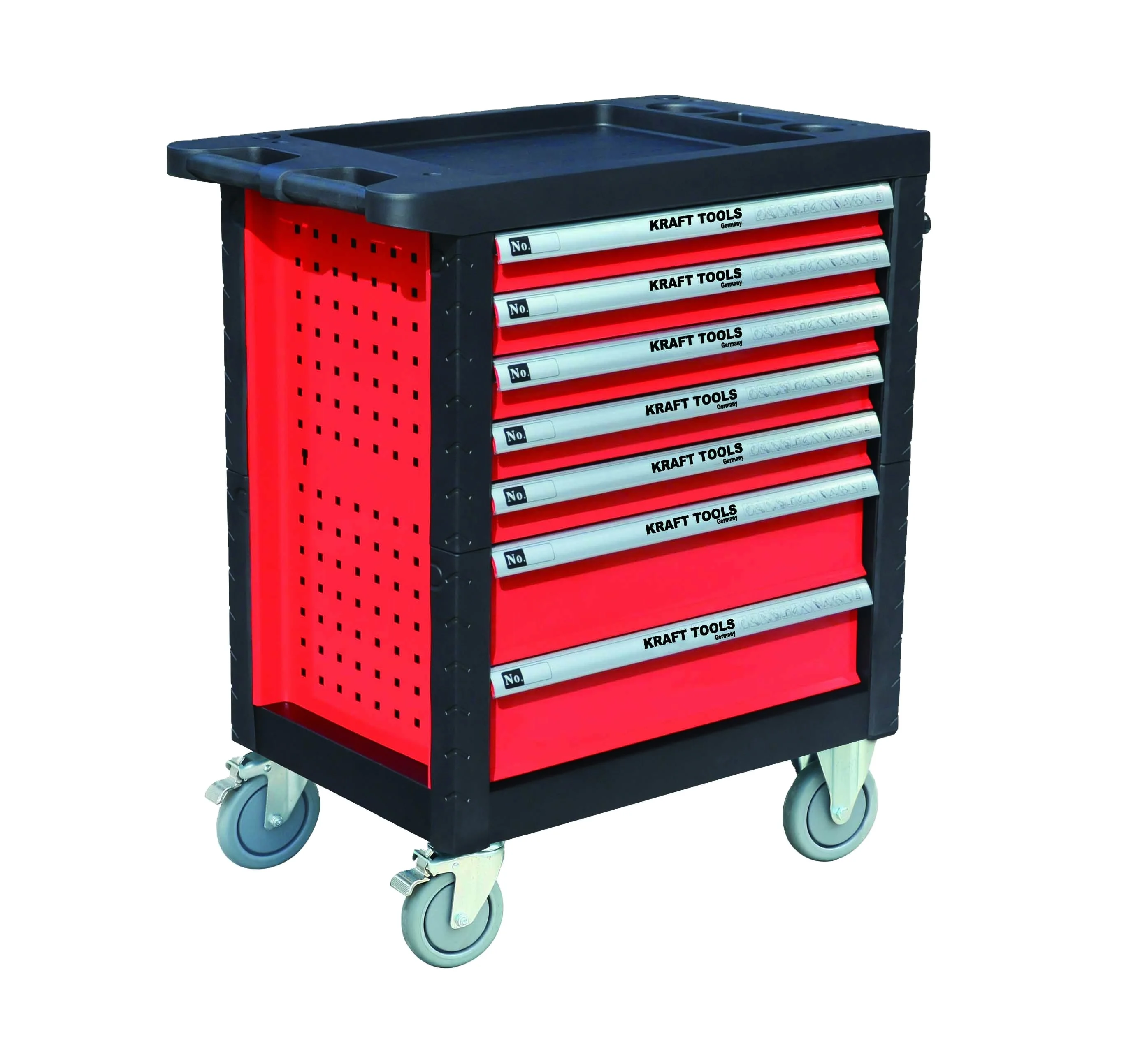 2025Four Drawer Tool Cabinet Workshop Tool Trolley Auto Repair Tool Box for Garage Storage