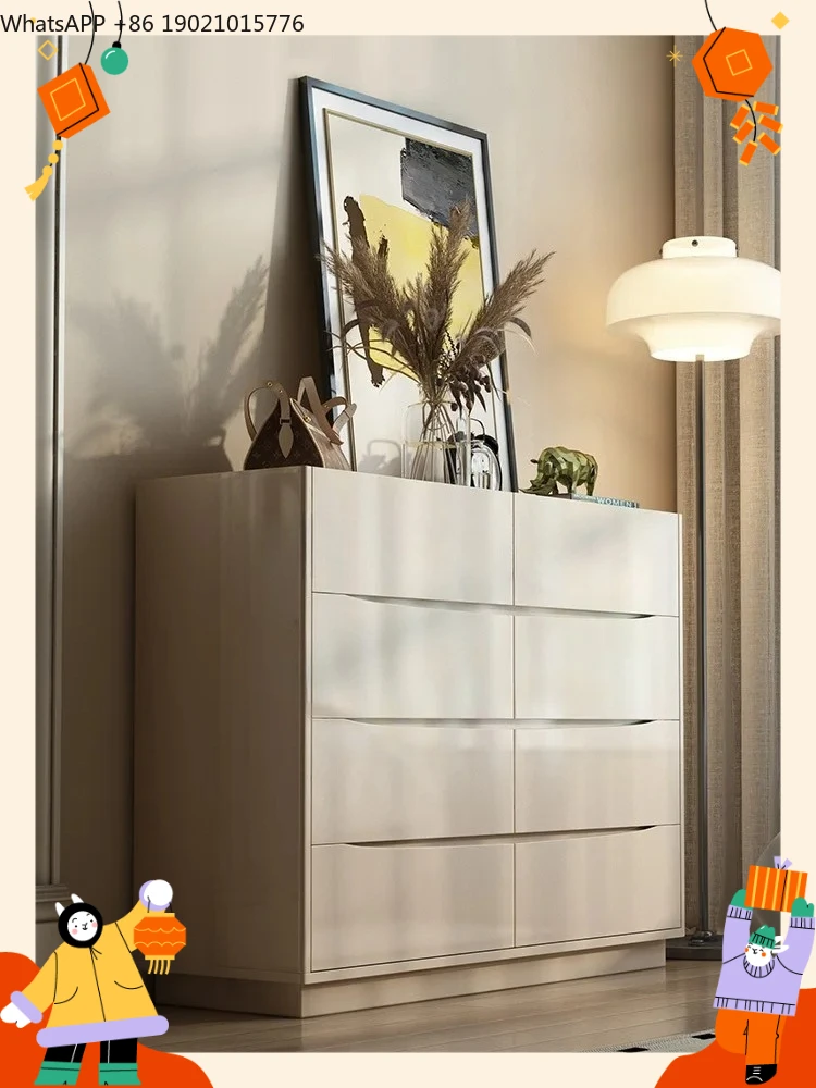 

dining side drawer chest minimalist cream style modern simple living room ultra-thin bedroom chest