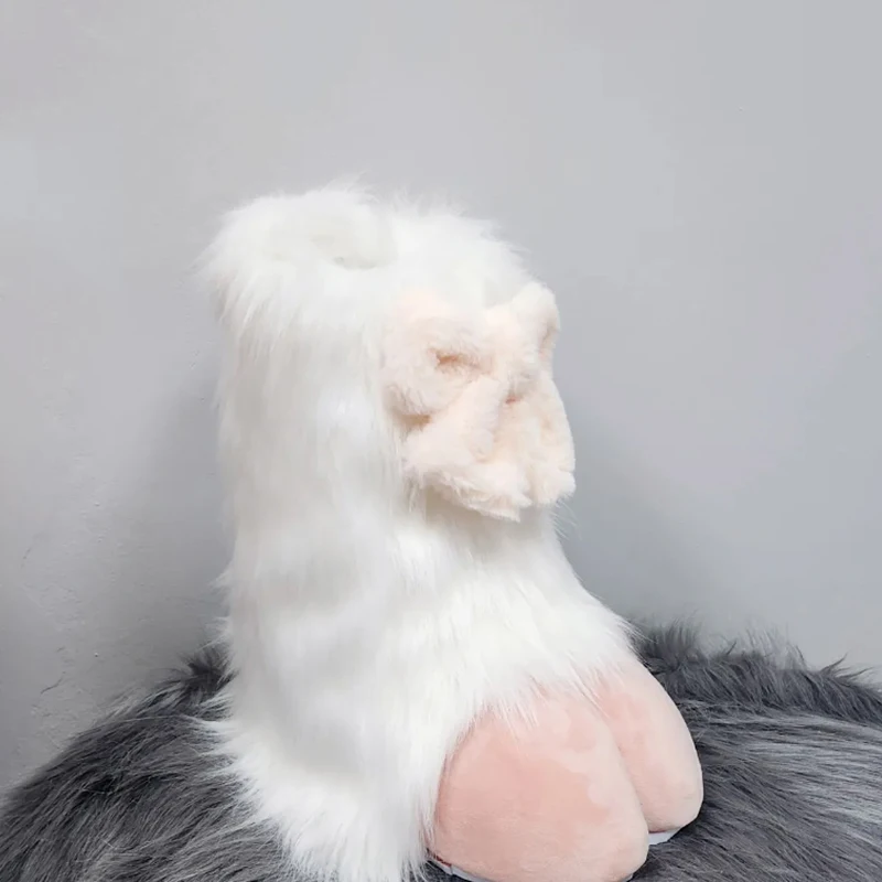Fursuit Kigurumi Colorful Cute Cat Paws Shoes Cartoon Plush Furry Cosplay Costume Cats Feet Tiger Claws Lamb's Claw Shoes