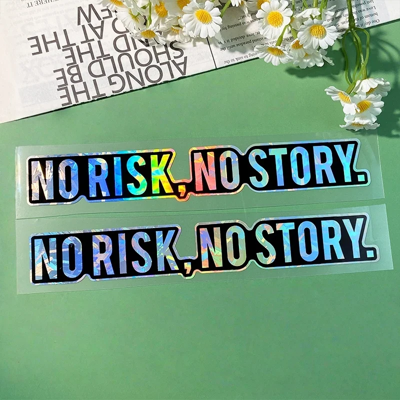 

NO RISK NO STORY мотоциклетные наклейки водонепроницаемые для боковой панели мотоцикла топливный бак шлем задний капот универсальные виниловые наклейки