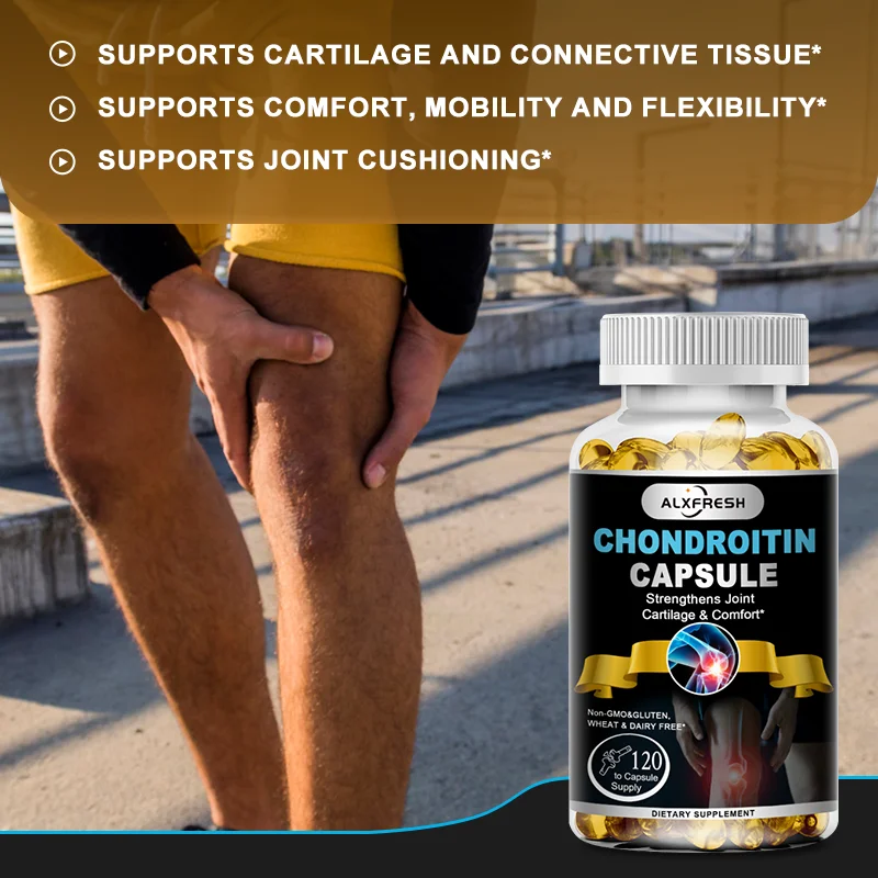 Alxfresh Chondroitin Glucosamine Capsules Turmeric Tablet for Knee, Joint Health, Bone Quickly Nutrition Supplement