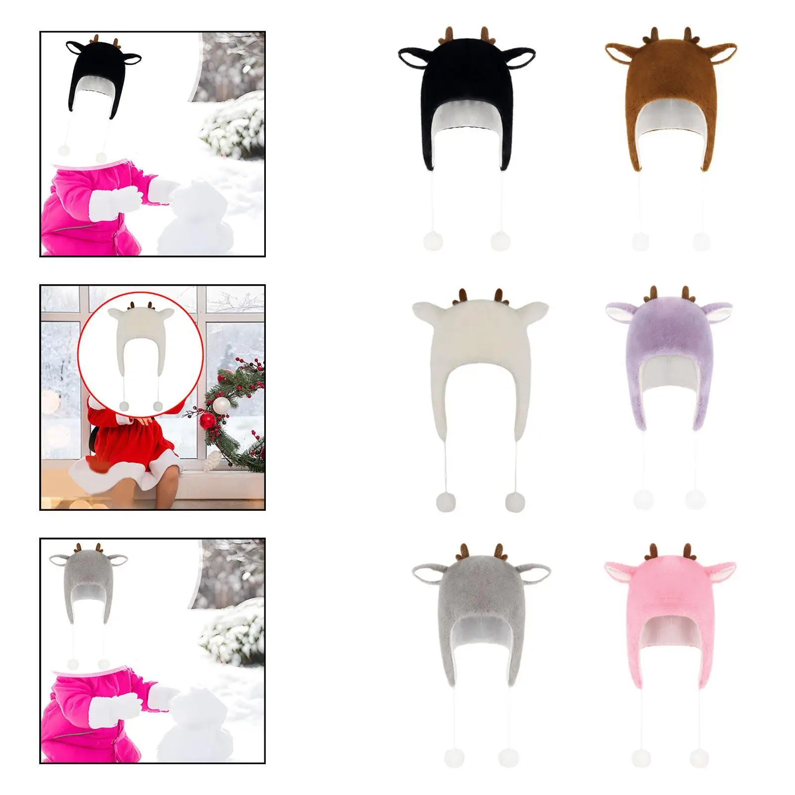 

Christmas Hat Decor Costume Hat Women Shaped Warm Xmas Hat for Stage Performance