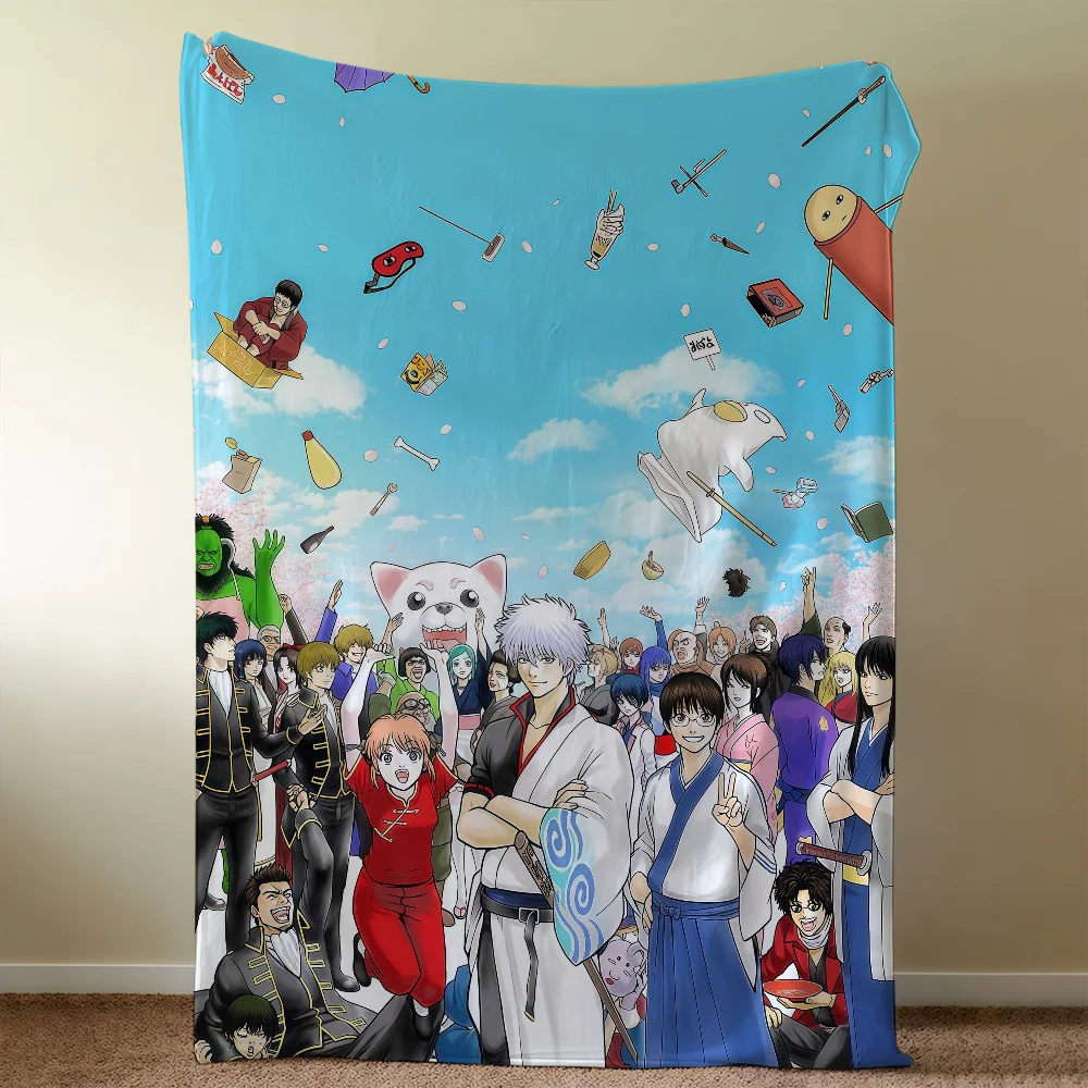 Anime Comic Art G-GinS T-TamaS Blanket Soft Warm Furry Throw Super Kids Toys Bed Sofa Car Cradle