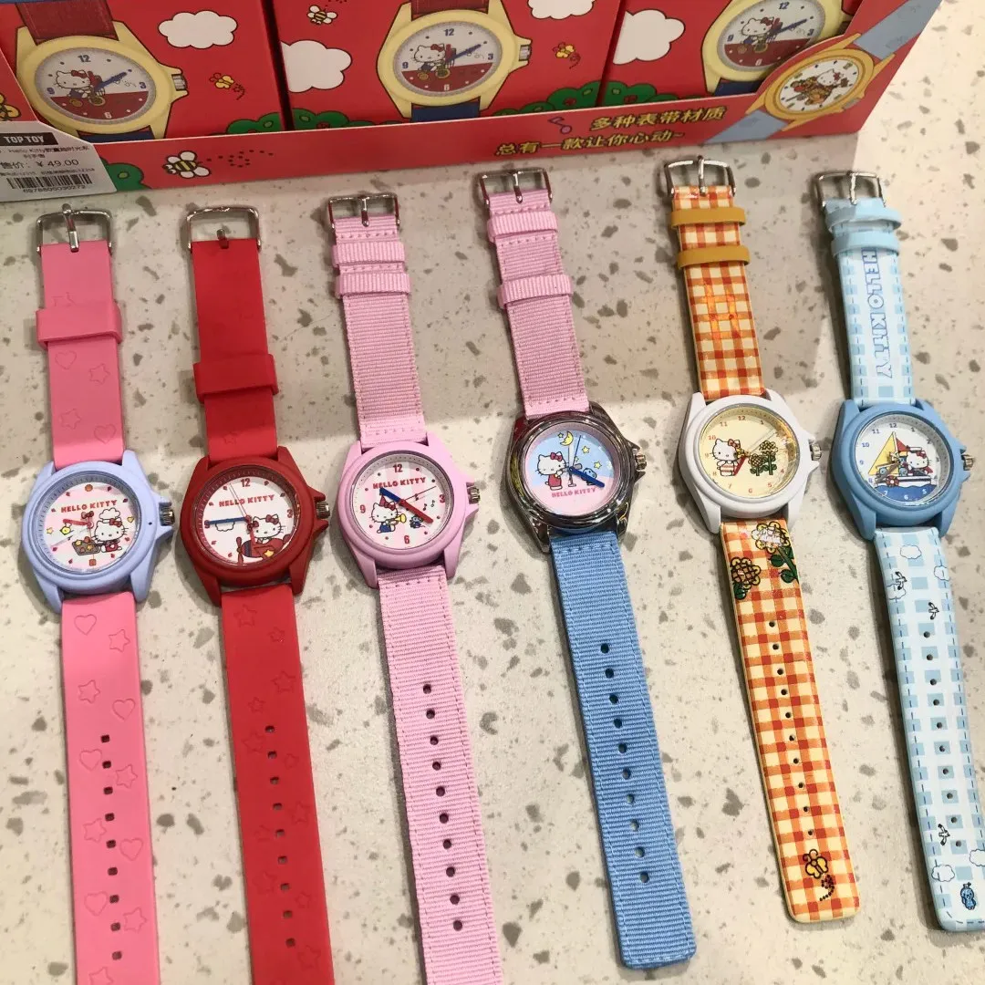 

Genuine Hello Kitty Children'S Fun Time Series Watches Blind Box Trend Toys Cute Girls Birthday Gift.