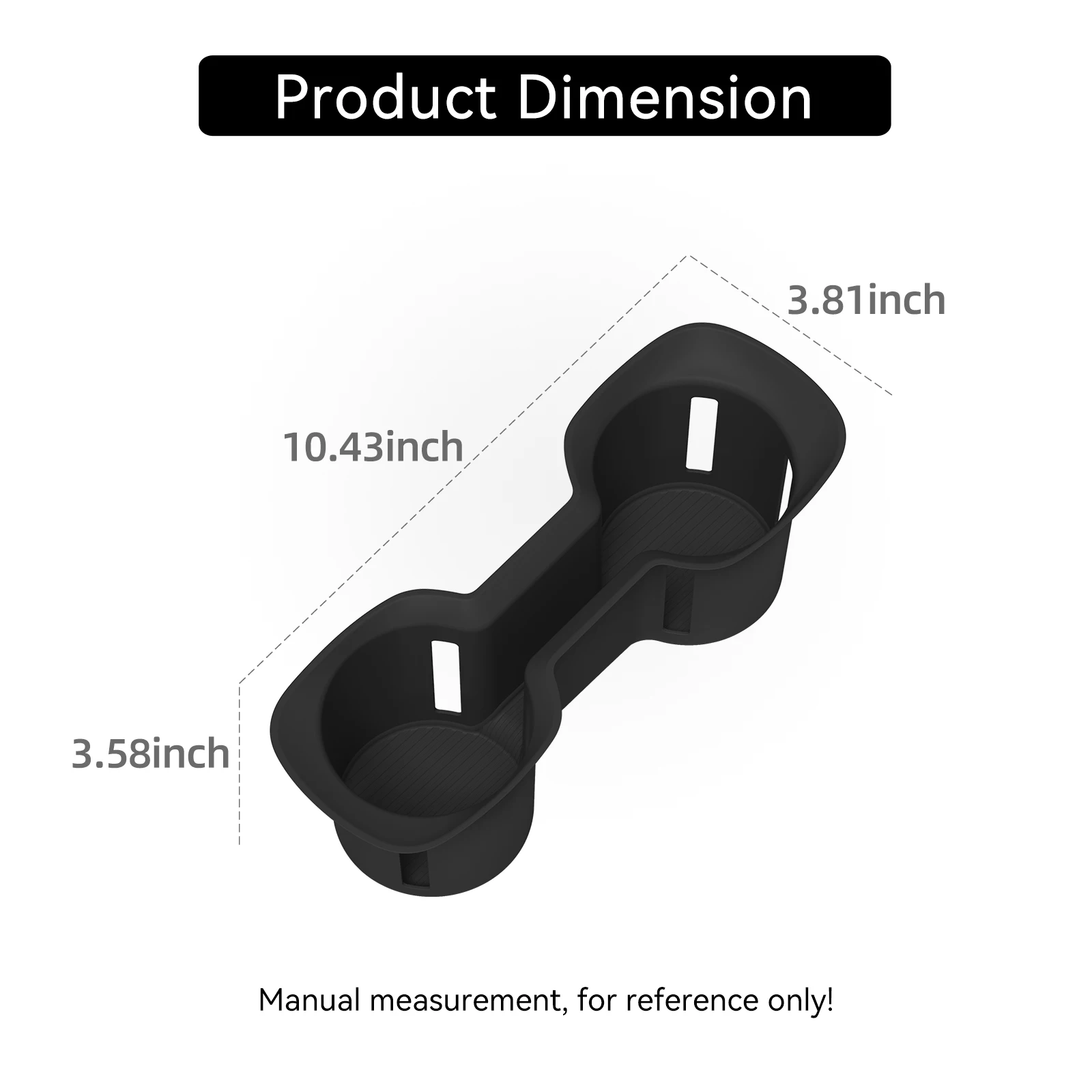Smabee for Subaru Outback 2026 2027 Silicone Center Cup Holder Insert Box Shock-Absorbing Tray Organizer Car Accessories - view 2