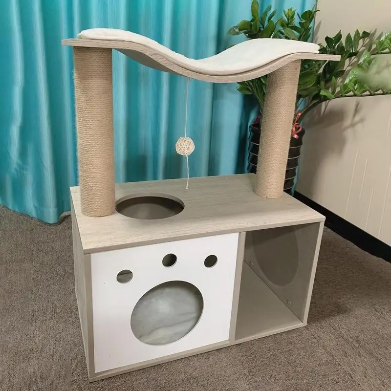 Cat Scratch House Multifunctional Cat Indoor House Cat Scratcher House Cat Furniture Comfy Cat Beds for Scratching Playing