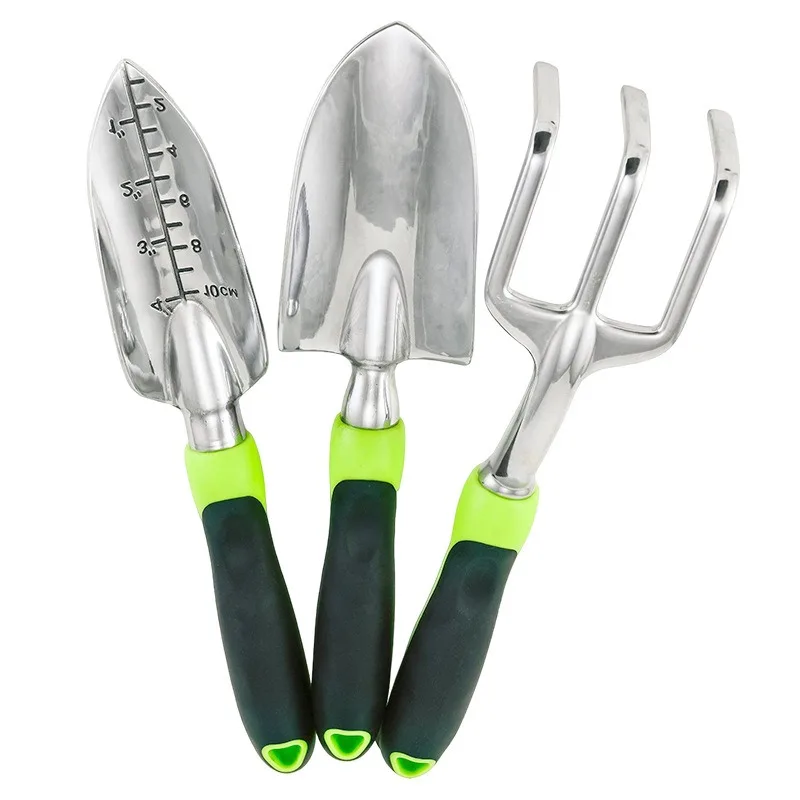 3Pcs Garden Tool Set with Storage Bag, Shovel & 3 Prong Rake Fit For Soil Digging & Planting