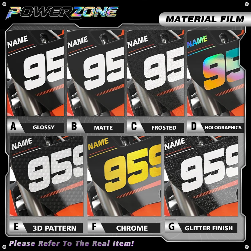 Fewfuss Motorcycle Graphics Decal Stickers Kit Number Name Custom