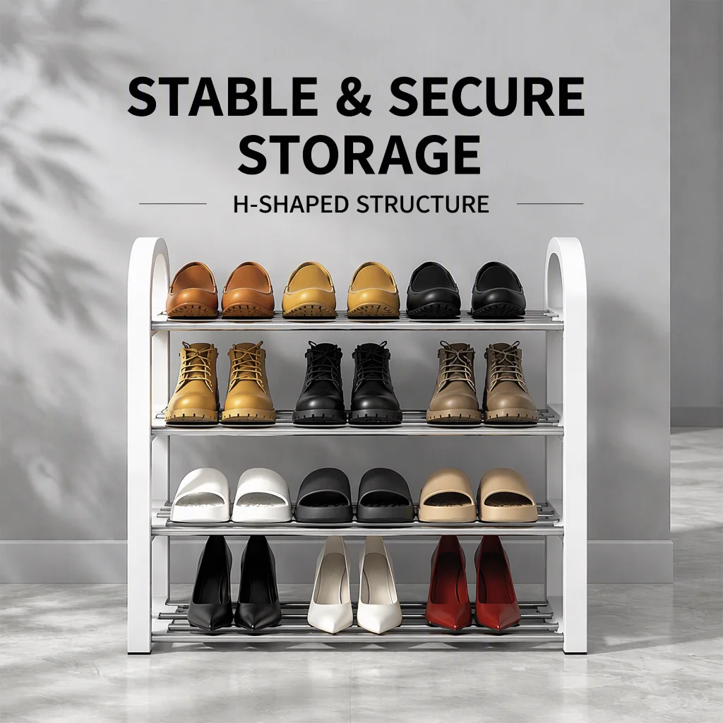 Shoe Rack Multi-layer Simple Shoe Storage Organizer, Household Dormitory Entryway Shoe Holder, Sturdy Multi-functional