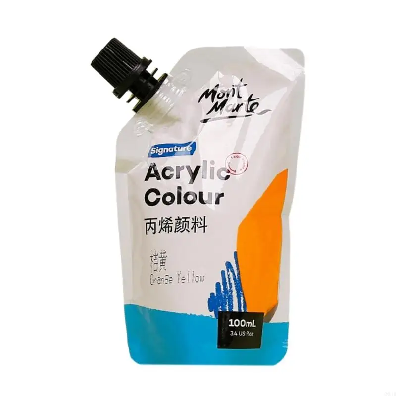 20cb 11 색 아크릴 페인트 100ml 파우치 가방에 풍부한 안료, 비 페이딩 비 독성 비 독성