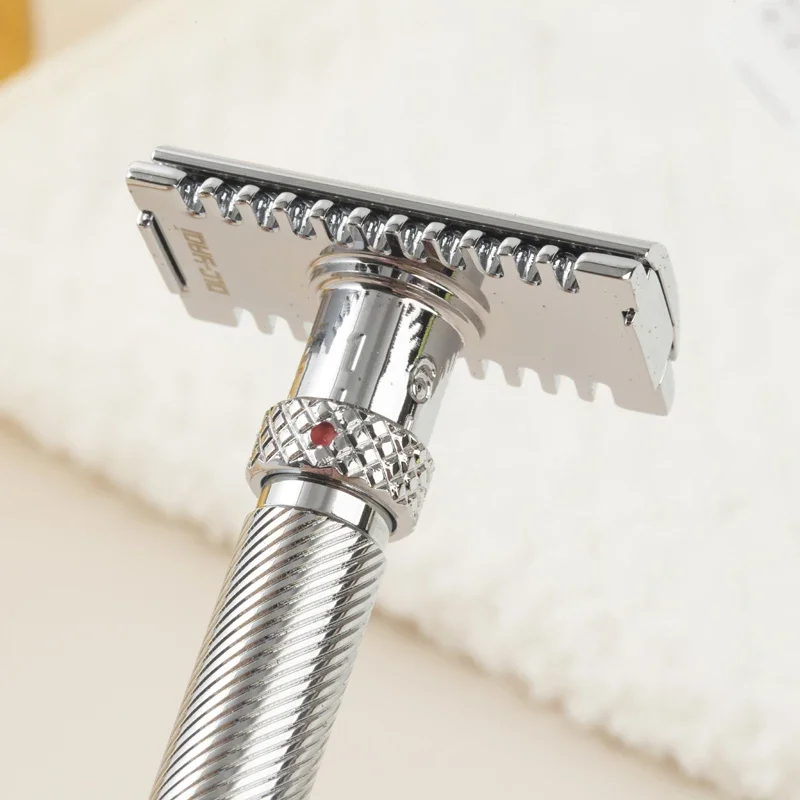 Бритва для бородыYaqi, регулируемая, FINAL CUT OC, хромированный цвет, мужская безопасная бритва, коллекционные предметы, подарок на день рождения для парня