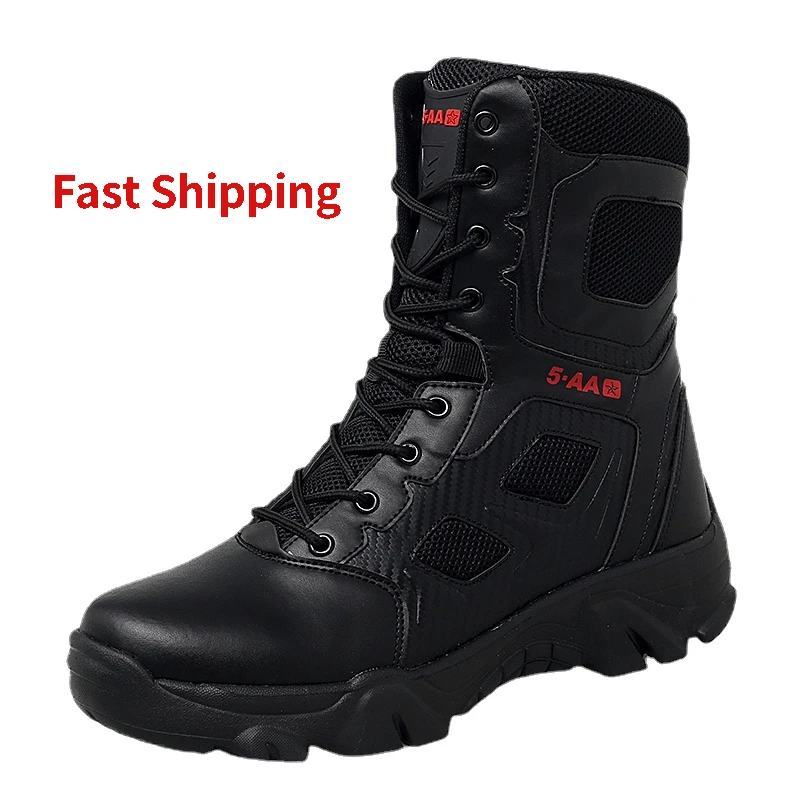 Male Work shoes high top Mens Motorcycle Ankle Boots Black Botas Outdoor mountaineering casual masculine shoes autumn boots