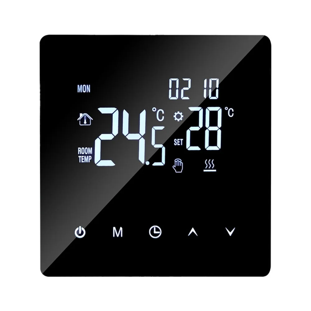 25A For For Smart Electric Floor Heating Thermostat Large Touch Screen 90V-240V 5-90C For Temperature Controller For Home Underf