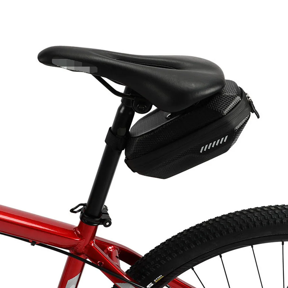 1pc Waterproof Saddle Bag Large Capacity Bike Seat Bag For Folding Mountain Road Bike Eva Material Cycling Rear Storage Pouch
