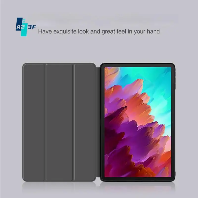 

A23F-For Lenovo Xiaoxin Pad Pro 12.7Inch Case 12.7 Tablet Case Tri-Folded Stand Case Cover
