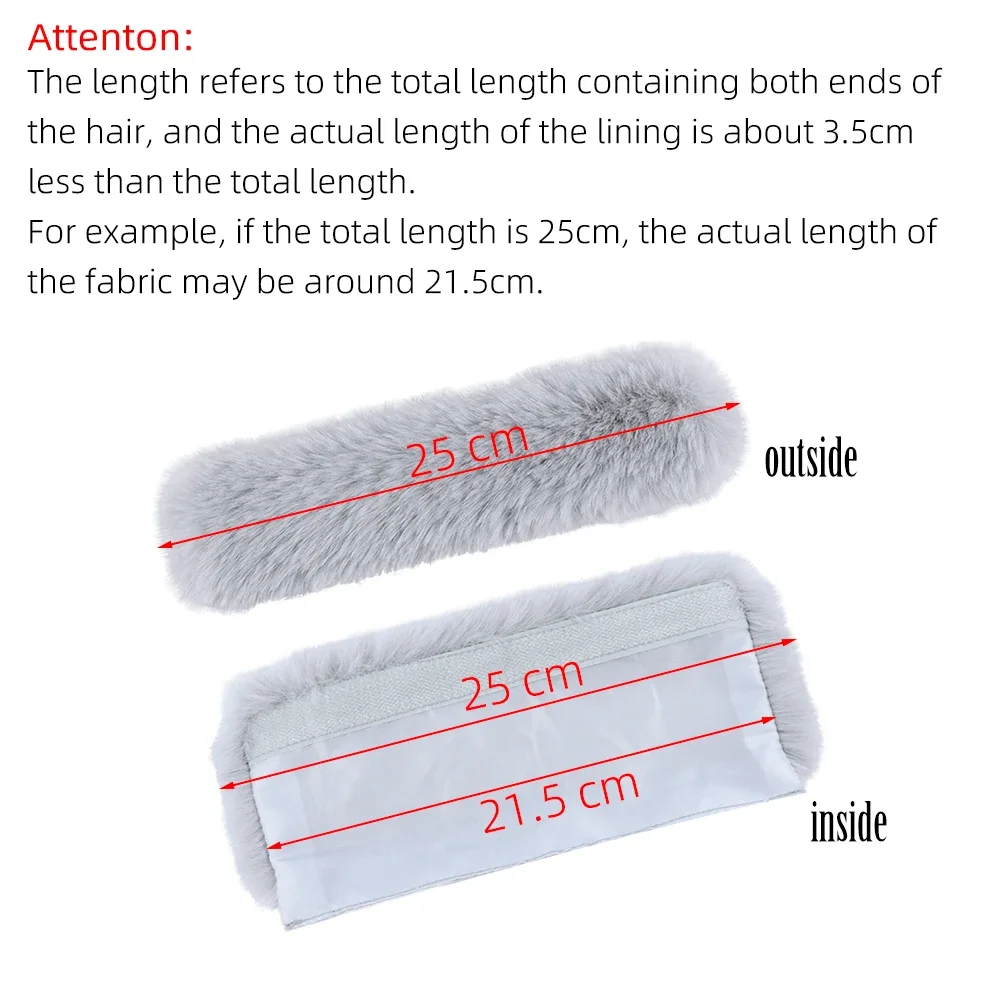 Tanqu-Universal Fur Furry Gancho Loop Fastener Mangas, Tampa do Cabo para Alças De Corda De Couro, O Bag, Obag, Bolsa De Ombro Das Mulheres