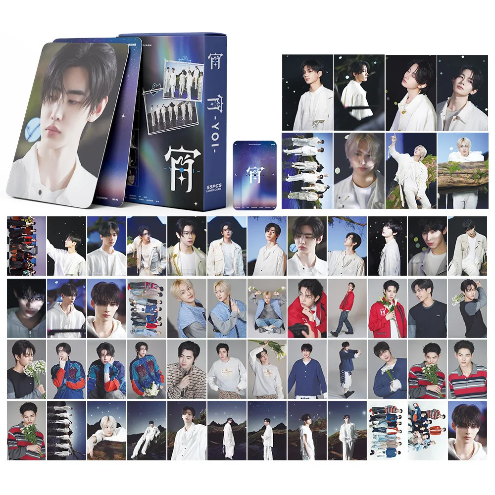 55 Pz/set Coreano Pop Boy Group JUNGWON HEESEUNG Crea Carte LOMO di Alta Qualità Album Carte Fan Notturni Regali e Da Collezione